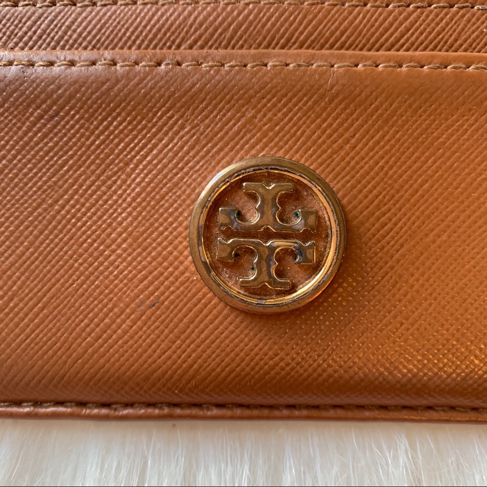 💕 Tory Burch Robinson Leather Card Case - Picture 5 of 5